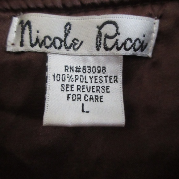 Nicole Ricci Brown Teddy Coat Zip Up Jacket - Size Large - Picture 3 of 3